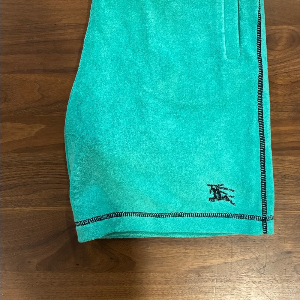 NWT - Burberry Teal Terry Shorts 10 Y - Picture 9 of 9